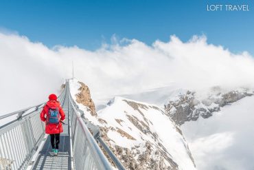 Anne Loft on Peak Walk ยอดเขา Glacier 3000, Switzerland ประเทศสวิตเซอร์แลนด์ สวิส