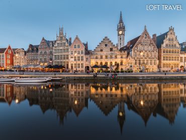 เมืองเก้นท์ (Ghent) อดีตเมืองที่ใหญ่ที่สุดและมั่งคั่งที่สุดในยุโรปเหนือ เที่ยวชมตัวเมือง เริ่มจากการตั้งถิ่นฐานที่ปากแม่น้ำเชลดท์และแม่น้ำลิส บันทึกภาพสวยของอาคารเก่าแก่ตั้งแต่ยุคกลางเรียงรายสองฝั่ง Graslei และ Korenlei เป็นจุดชมวิวที่สวยที่สุดของเมือง โดยมองจากสะพานเซนต์ไมเคิล Belgium